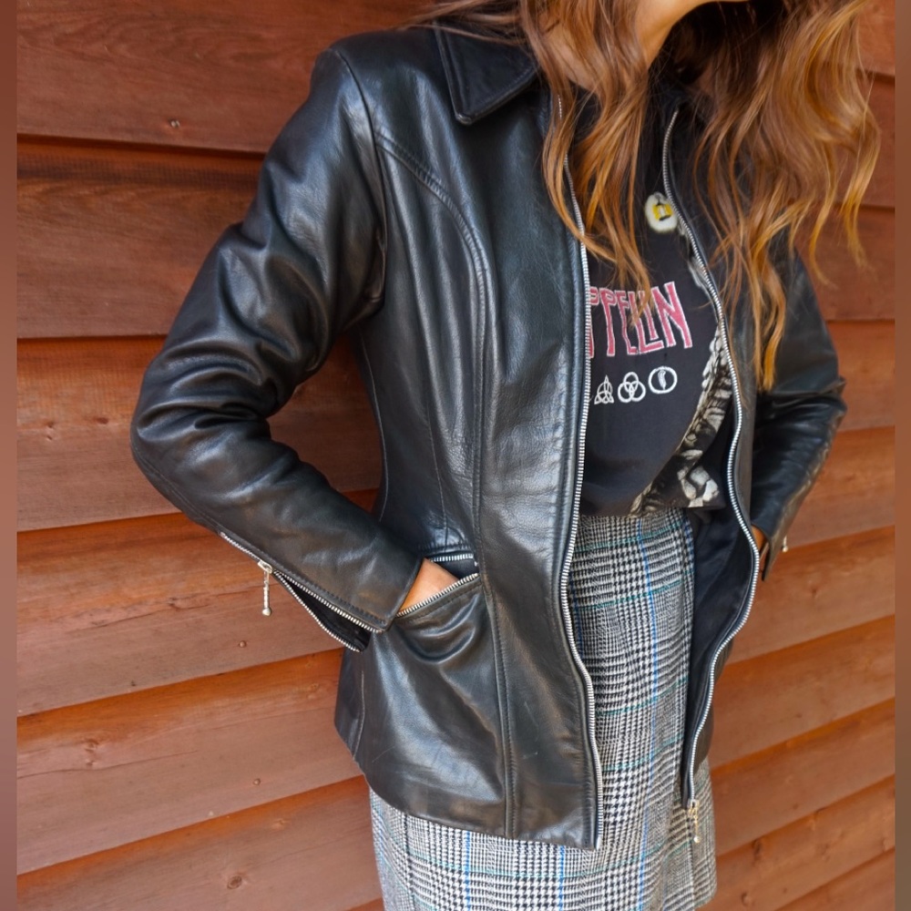 Women's Black Leather Jacket